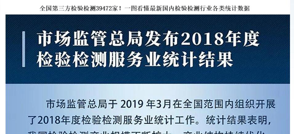 第三方檢驗檢測39472家！一圖看懂新國內(nèi)檢驗檢測行業(yè)各類統(tǒng)計數(shù)據(jù)